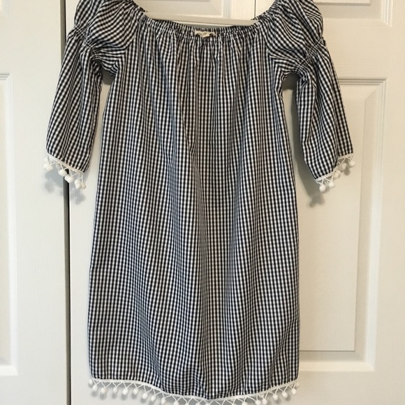 Black and white Pom Pom dress - Picture 2 of 3